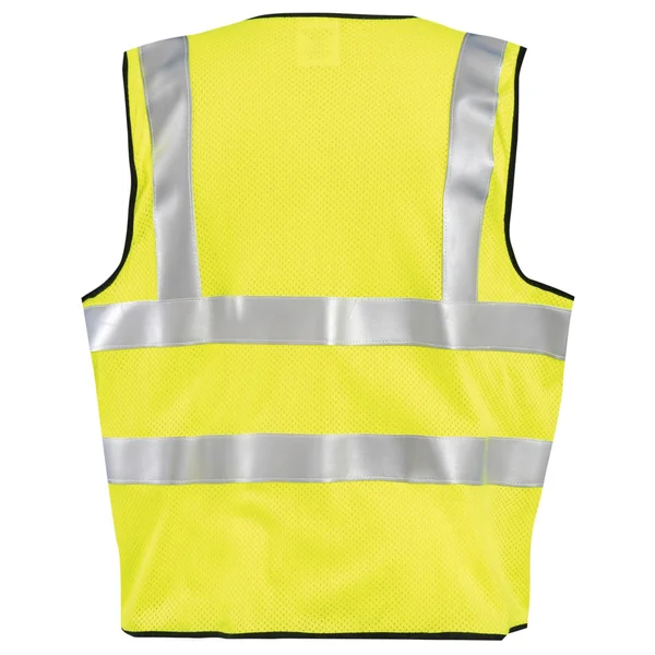 Occunomix LUX-SSFGCFR Premium Flame Resistant Dual Stripe Mesh Vest-Yellow/Lime-Medium