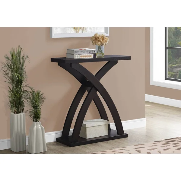 Offex Contemporary 32x22L Cappuccino Hall Console Accent Table - 31.25" x 11.5" x 34"