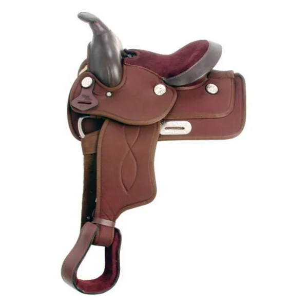 King Series Krypton Synthetic Western Pony Saddle - Brown