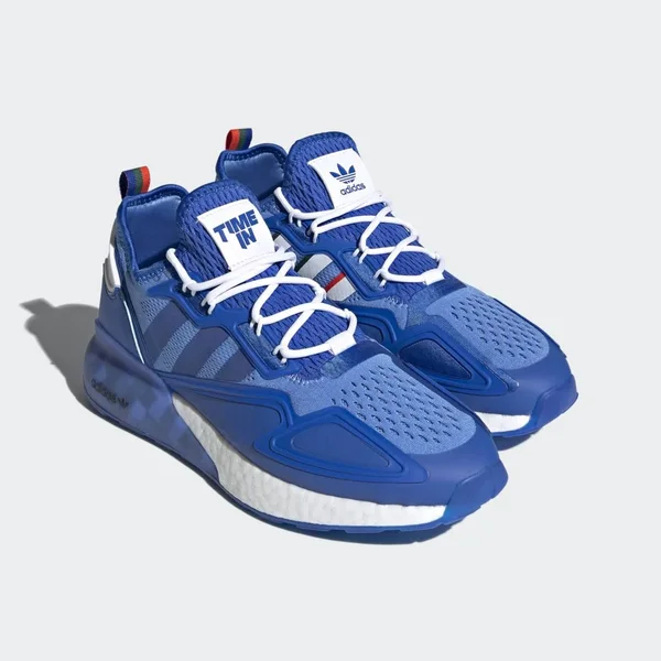 Adidas Ninja ZX 2K Boost Shoes - Men's - Blue - Cloud White - 11.5