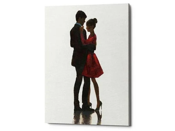 Epic Graffiti The Embrace II Red Dress by Marco Fabiano - Giclee Canvas Wall Art, 40x22x54x22, 1.5 x 40 x 54