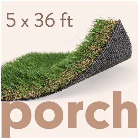 Allgreen Porch 5 x 36 Feet Artificial Grass for Pet Deck Balcony Indoor/Outdoor Area Rug, Size: 60\ x 432\