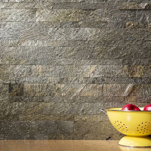 Aspect Peel and Stick Stone Backsplash Mossy Quartz Backsplash Kit