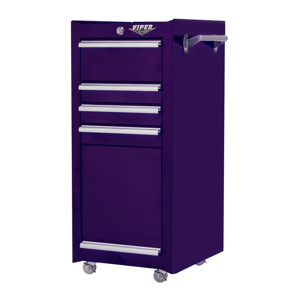 Viper Tool Storage 16-in 4-Drawer Tool/Salon Cart, Purple V1804pur