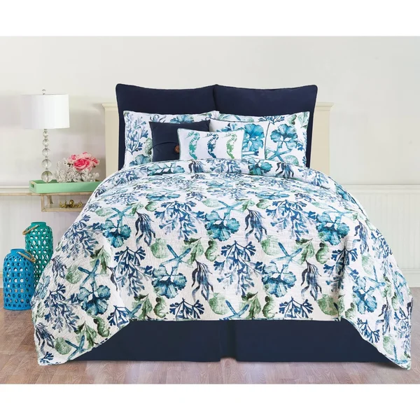 Cu0026F Home Bluewater Bay Twin Quilt Set