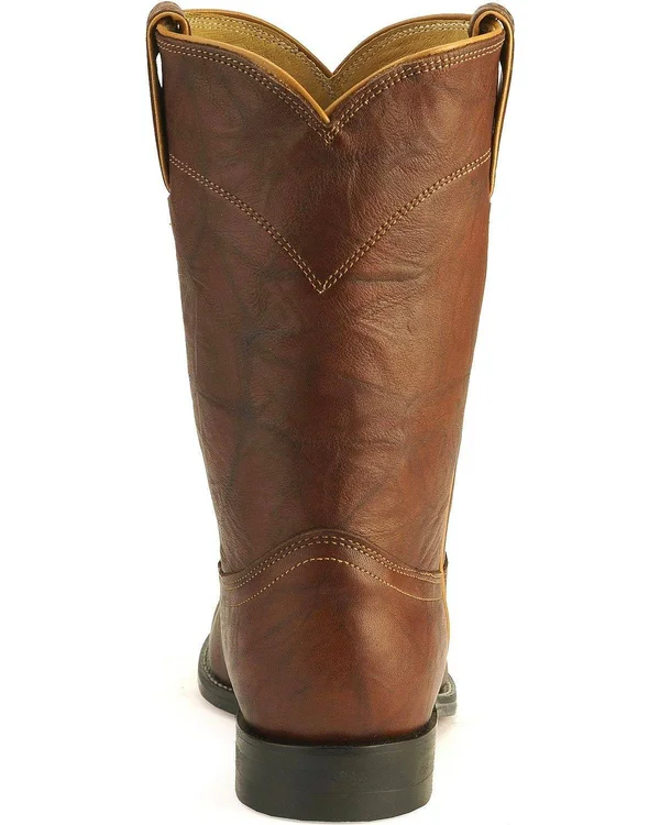 Justin Men's Jackson Roper Chestnut Western Boots - 3163 - Size 11