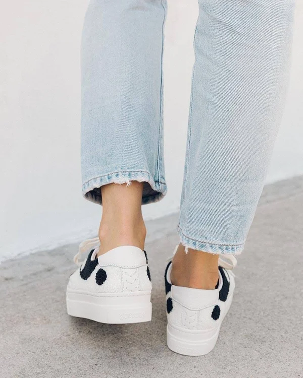 Yin Yang Platform Sneaker Coral, White, 11