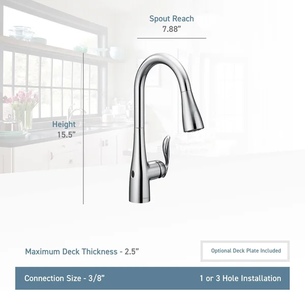 Moen 7594EWORB Arbor Oil Rubbed Bronze One-Handle Pulldown Kitchen Faucet