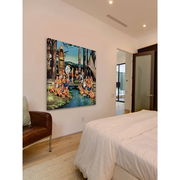 Marmont Hill Watermelon at Camp Stevan Dohanos Painting Print on Canvas 32 x 32