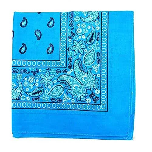Pack of 36 Uni Style Apparel 100% Cotton 22 x 22 inch Paisley Printed Bandana
