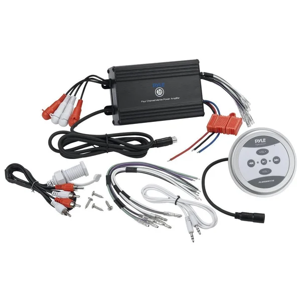Pyle PLMRMBT7B 4-Channel Marine Amplifier - 1200W