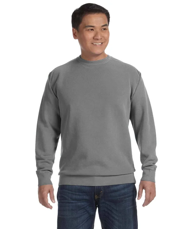 Comfort Colors Fleece Garment Dyed Ringspun Crewneck Sweatshirt, Size: 3XL, Gray