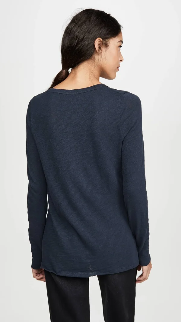 ATM Anthony Thomas Melillo Destroyed Long-Sleeve Tee Midnight