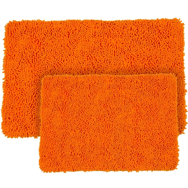 Windsor Home 2-Piece Memory Foam Shag Bath Mat - Burgundy