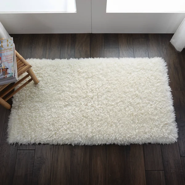 Nourison Ultra Plush Shag Area RUG: 9' x 12' Ivory