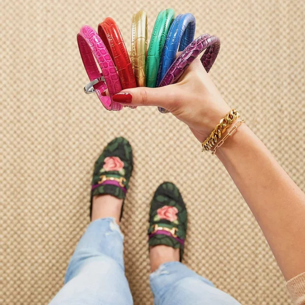 Leather Big O Key Ring - Jewel Tone Collection, Deep Purple Leather