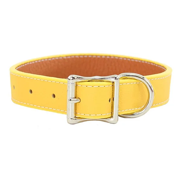 Auburn Leathercrafters Tuscany Dog Collar-Yellow-14x22-18x22