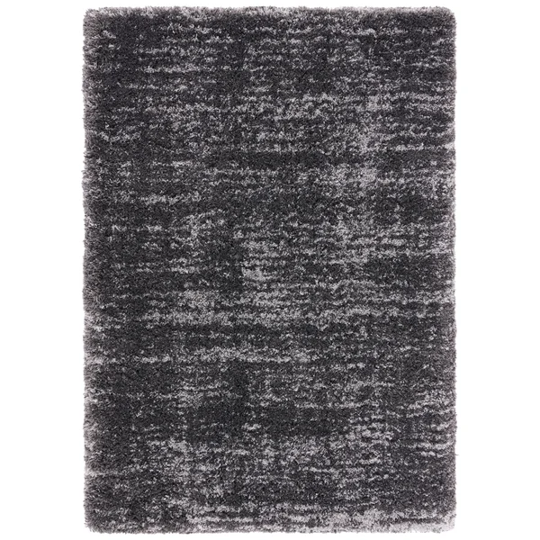 Safavieh Iceland Issie Abstract Shag Area Rug - Dark Grey/Ivory, 5&3 inch x 7&6 inch