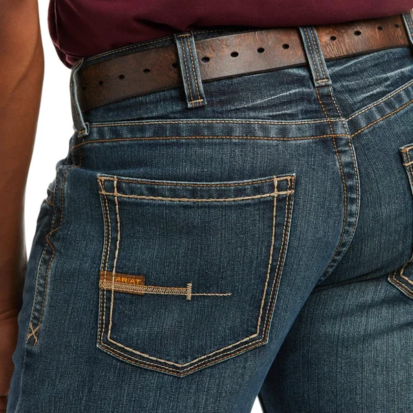 Ariat 10016222 Men's Rebar M5 Slim DuraStretch Edge Stackable Straight Leg Jean 46x30