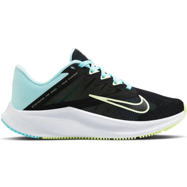 Nike Women's Quest 3 Running Shoe - Black, 7