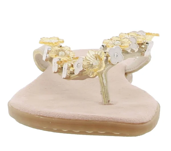 Rieker Dianette Cute Toe Separators for Women with Decorative Flowers in Pink, White