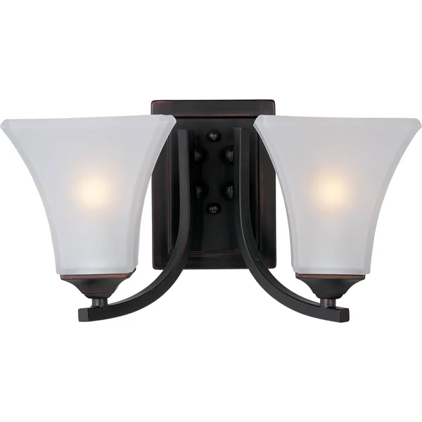 Maxim 20099FTOI Aurora 2-Light Bath Vanity, Oil Rubbed Bronze