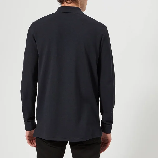 Paul Smith Zebra Logo Long Sleeve Polo Shirt - Navy