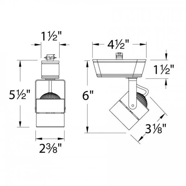 WAC Lighting HHT-809LED-BN Low Voltage Track Head with LED MR16