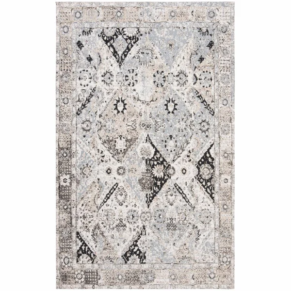 Safavieh Classic Vintage CLV871A 8' x 10' Ivory and Silver Area Rug