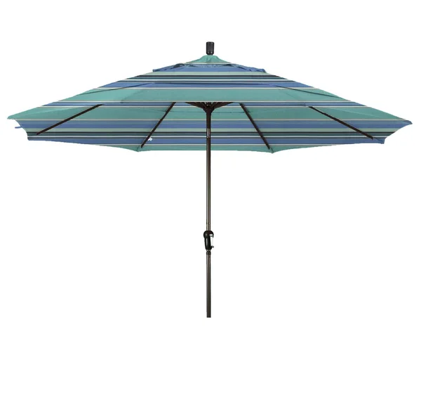 California Umbrella 11 ft. Aluminum Auto Tilt Patio Umbrella - Black