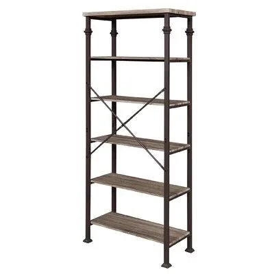 3 Tier Console Sofa Table - Industrial Rustic Entryway Table with Storage Shelf for Living Room, Hallway, Grey Oak Finish, 47-Inc