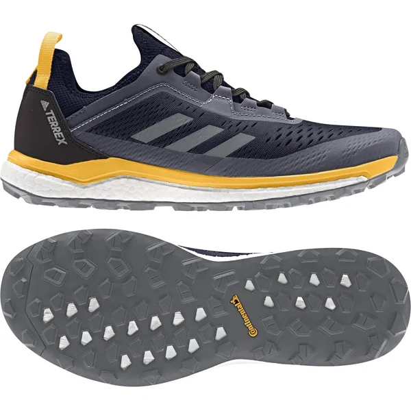 Adidas Terrex Agravic Flow GTX Blue - Mens Gore-Tex Trail Running & Running Shoes, Size US 13 - Color Legend Ink - Grey Three - A