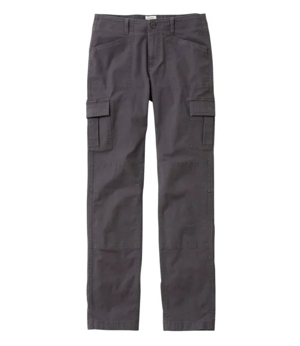 Women's Stretch Canvas Cargo Pants Gray 12 - L.L.Bean