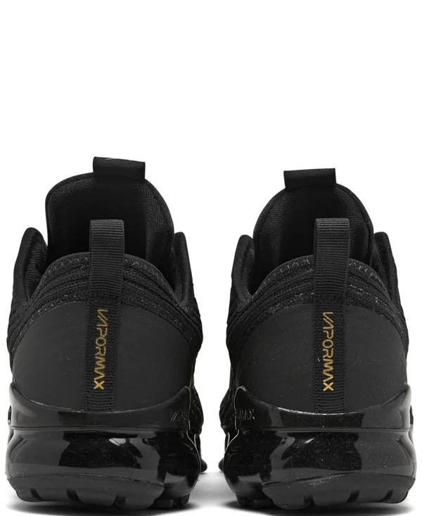 Nike Air VaporMax Flyknit 3 Black/Gold Grade School Kids& Shoes - Size: 5