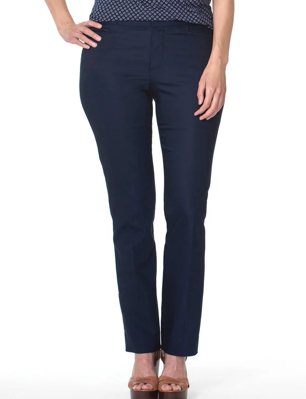 Chaps Blue Plus Size Regular Skinny Pants