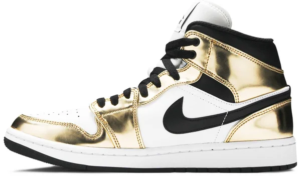 Air Jordan 1 Mid Men's Shoes, White/Black, 10.5