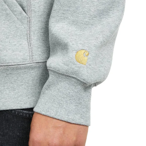 Carhartt WIP Hooded Chase Jacket - Grey Heather - Gold - M - Men