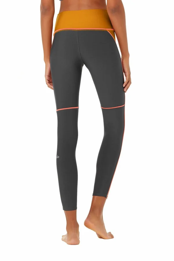 Alo Yoga, 7/8 High-Waist Element Legging in Bronze/Anthracite, Size: XS