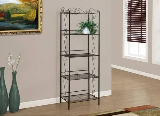 Bookcase - 71"H - Copper Metal Etagere