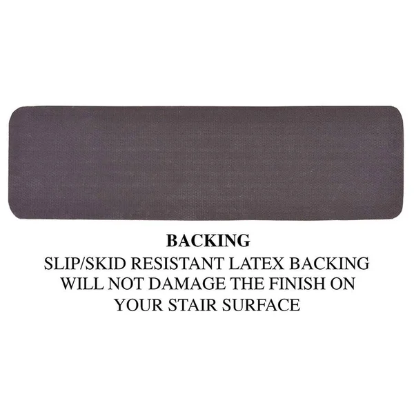 Purhome Inc Stair Treads Collection Charcoal Black 8 inch x 30 inch Indoor Skid Slip Resistant Carpet Stair Treads Set of 9 - Bla