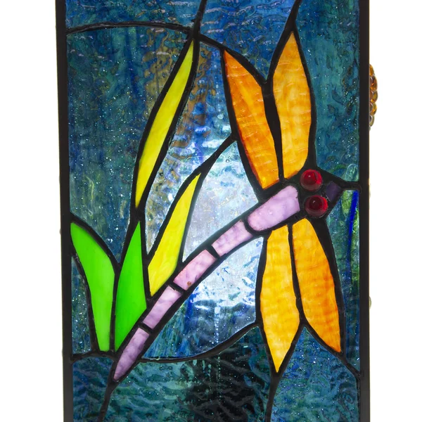 River of Goods 17.5x22H Dragonfly Stained Glass T Able Lamp