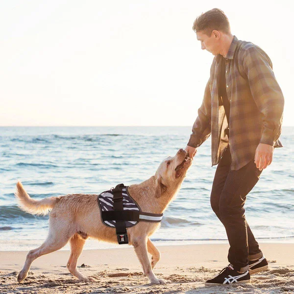Dogline N0202-22 Unimax Multi Purpose Dog Harness Blue Camo M 22x22-30x22