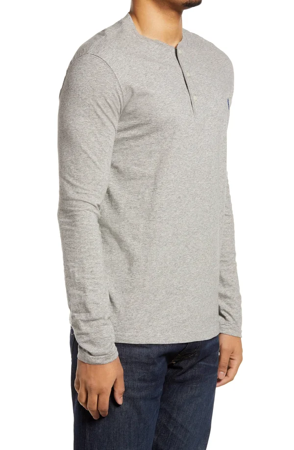 Polo Ralph Lauren Men's Long Sleeve Henley T-Shirt - Blue - X-Large