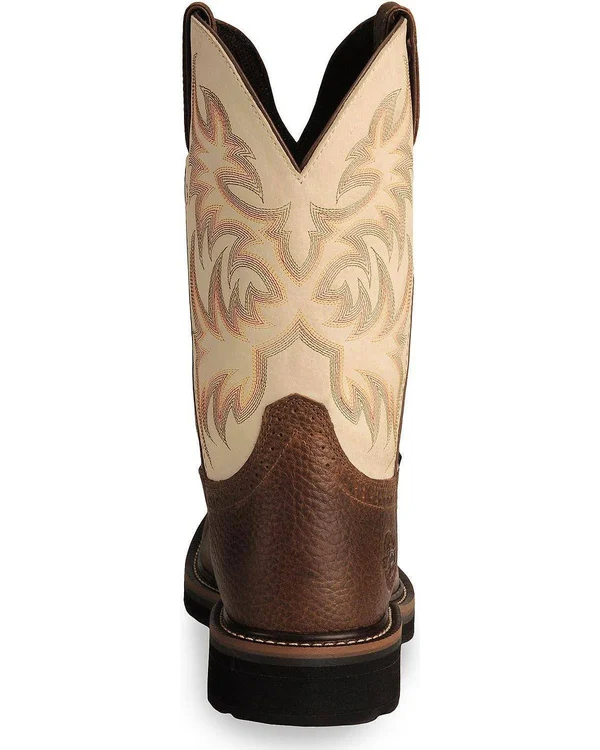 Justin Original Men's Square Toe Work Boots - Copper