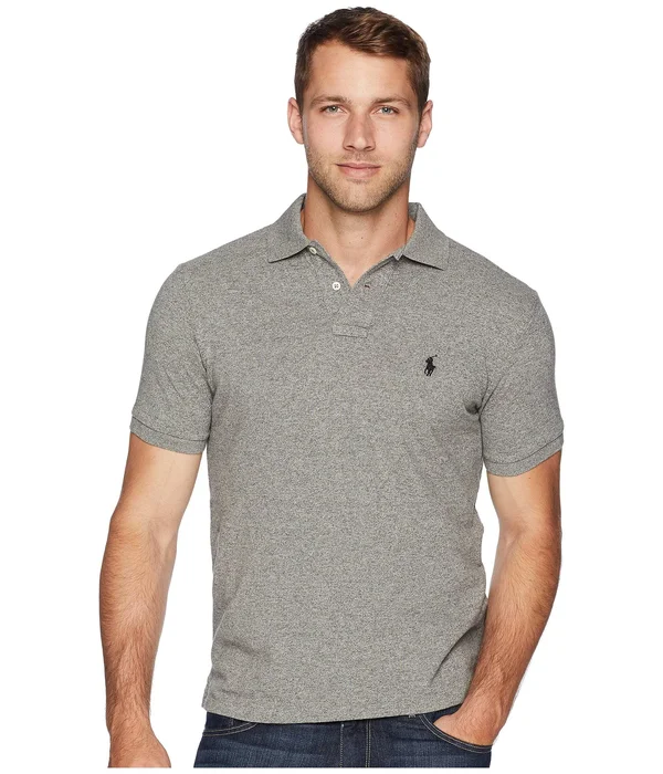 Polo Ralph Lauren Men's Custom Slim Fit Mesh Polo - Canterbury Heather