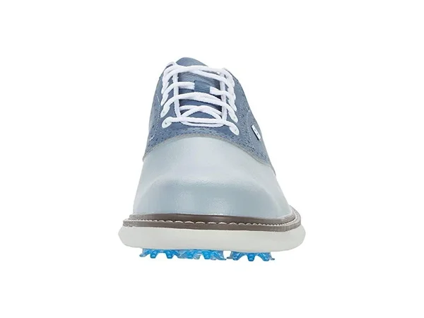 FootJoy Men's Traditions Golf Shoe - Grey/Blue, 12