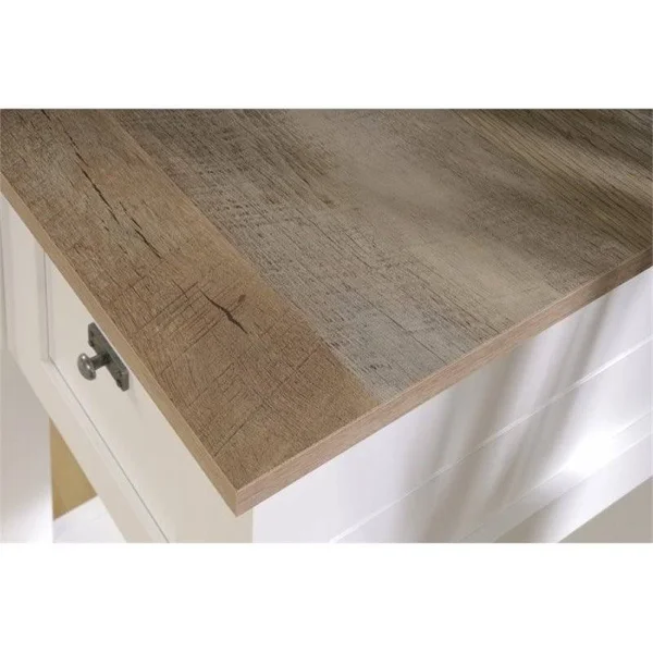 Pemberly Row Home Office Desk in Soft White