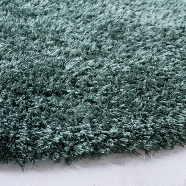 Rugs.com Infinity Collection Solid Shag Area Rug 4 ft Round Forest Green Shag