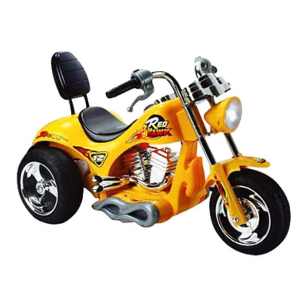 Mini Motos 12V Red Hawk Motorcycle - Yellow