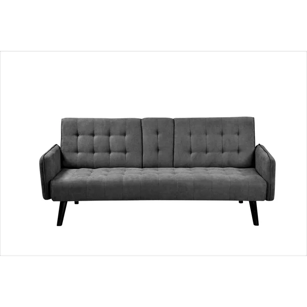 Hash Tufted Upholstered Futon Sleeper - Beige